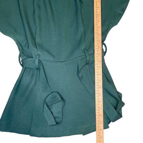 cremieux Emerald Green Professional Peplum Blouse Sz XS - Picture 8 of 8